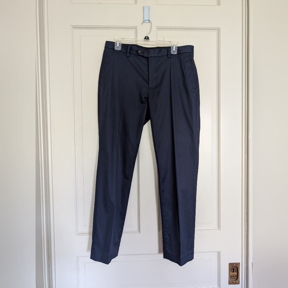J. Crew Men's Bowery Slim Chino Navy Blue Pants Size 33x30